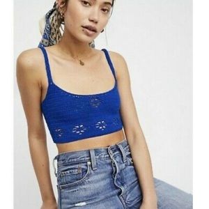 Free People Intimately Crochet Cami Crop Top NWOT